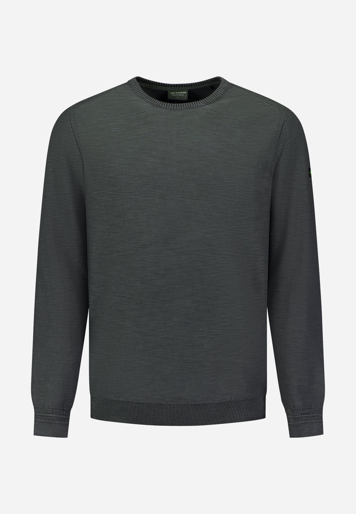 Zeitlose Basics Stonewashed Pullover | Dark Steel