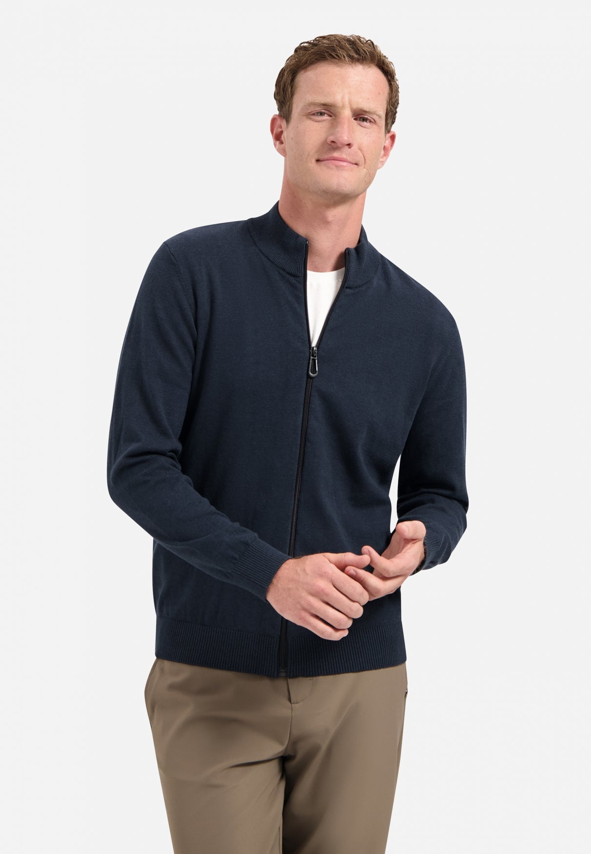 Timeless basics Melange Strickjacke | Night