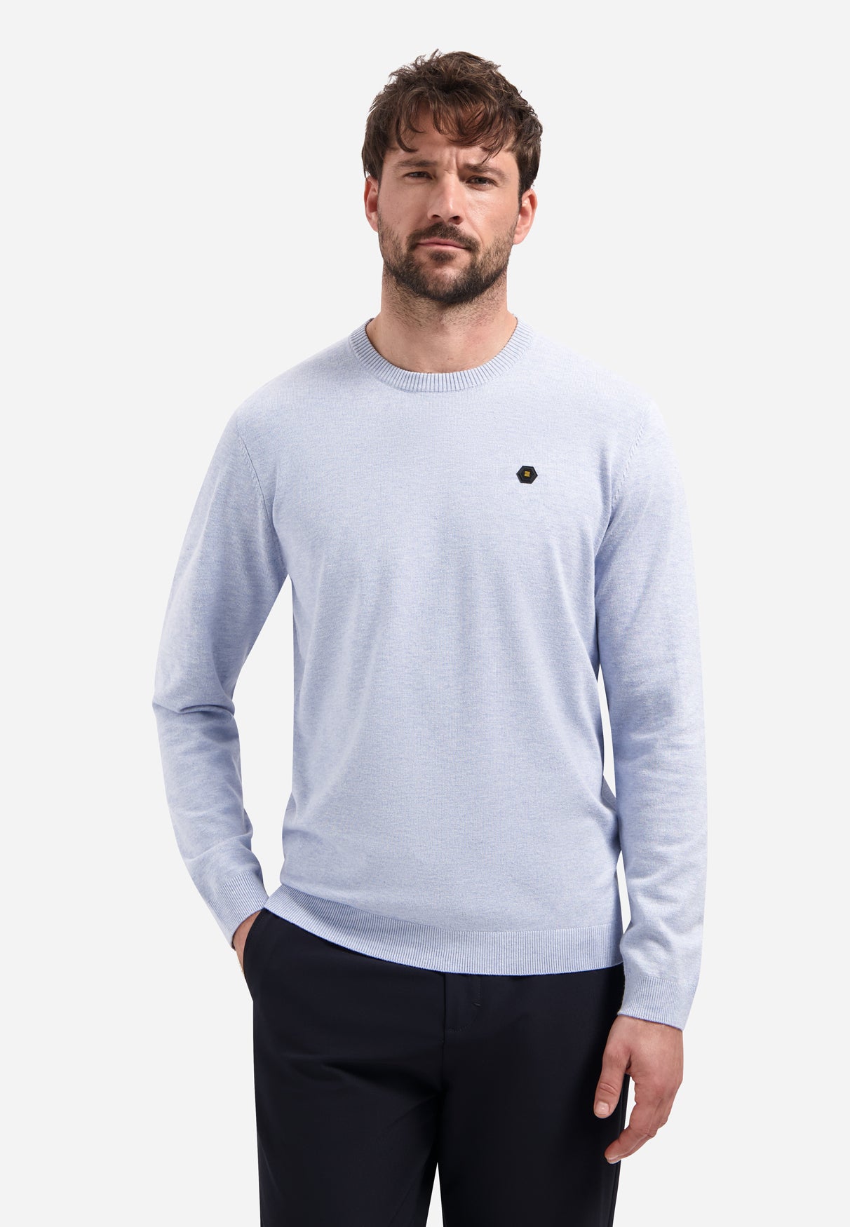Timeless Basics Melange Jumper | Blue