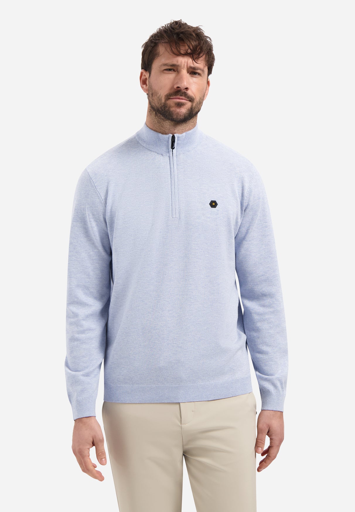 Timeless Basics Half Zip Jumper | Blue