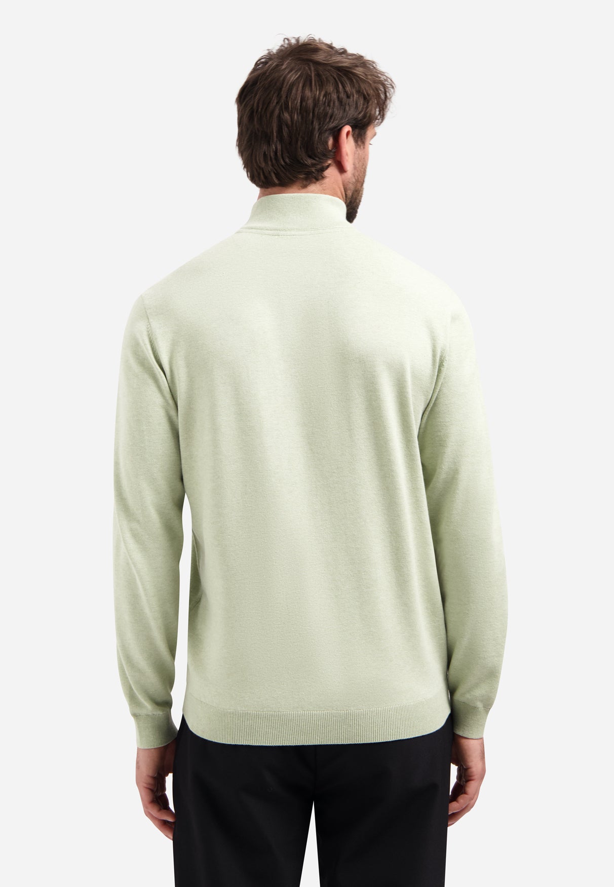Timeless Basics Half Zip Jumper | Green