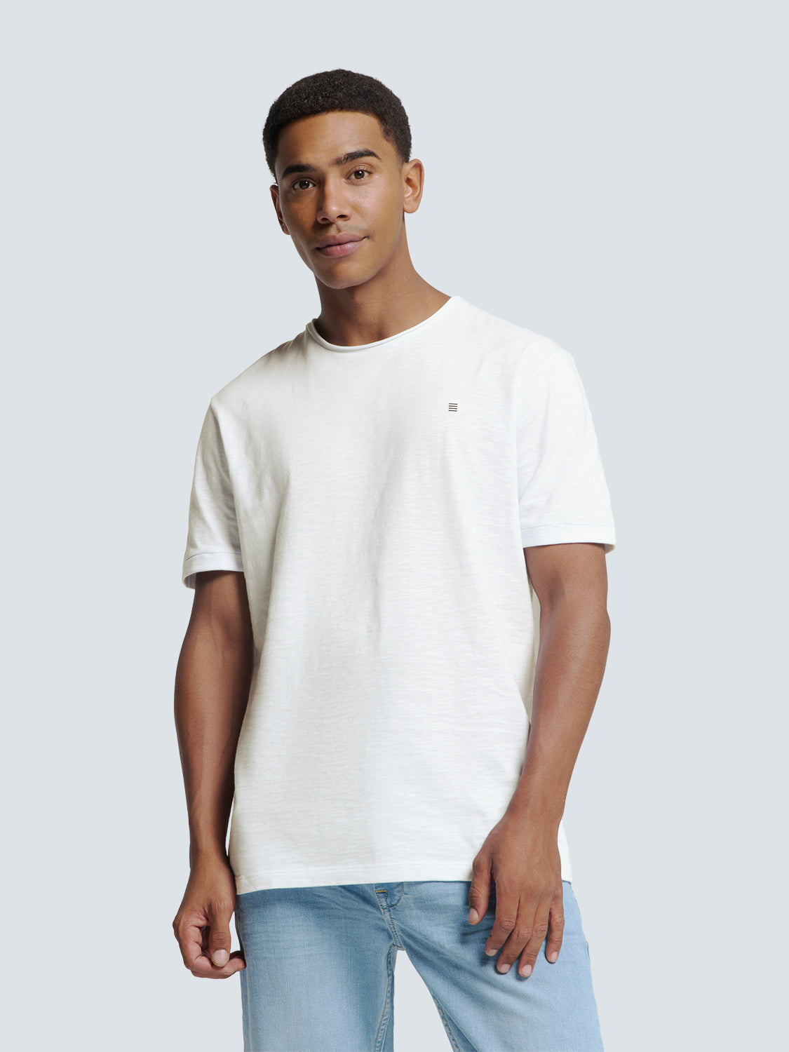 Timeless basics T-Shirt mit Rundhalsausschnitt | Weiß