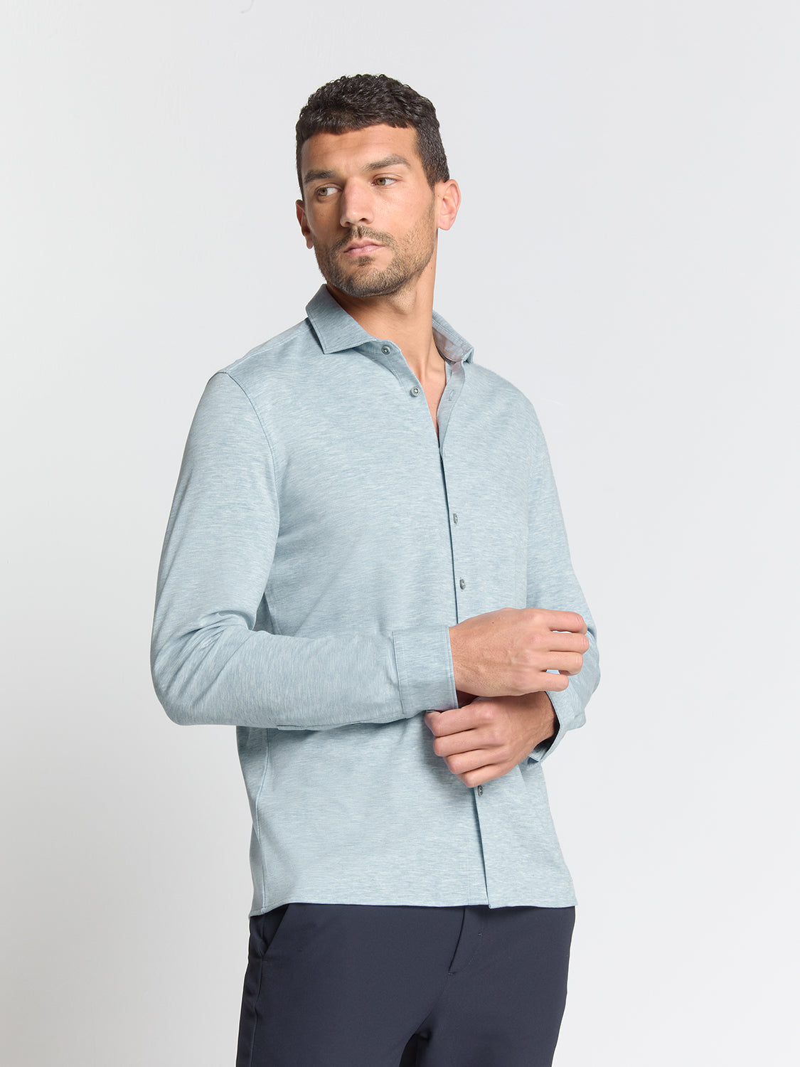 Timeless basics Jersey Shirt | Staubblau