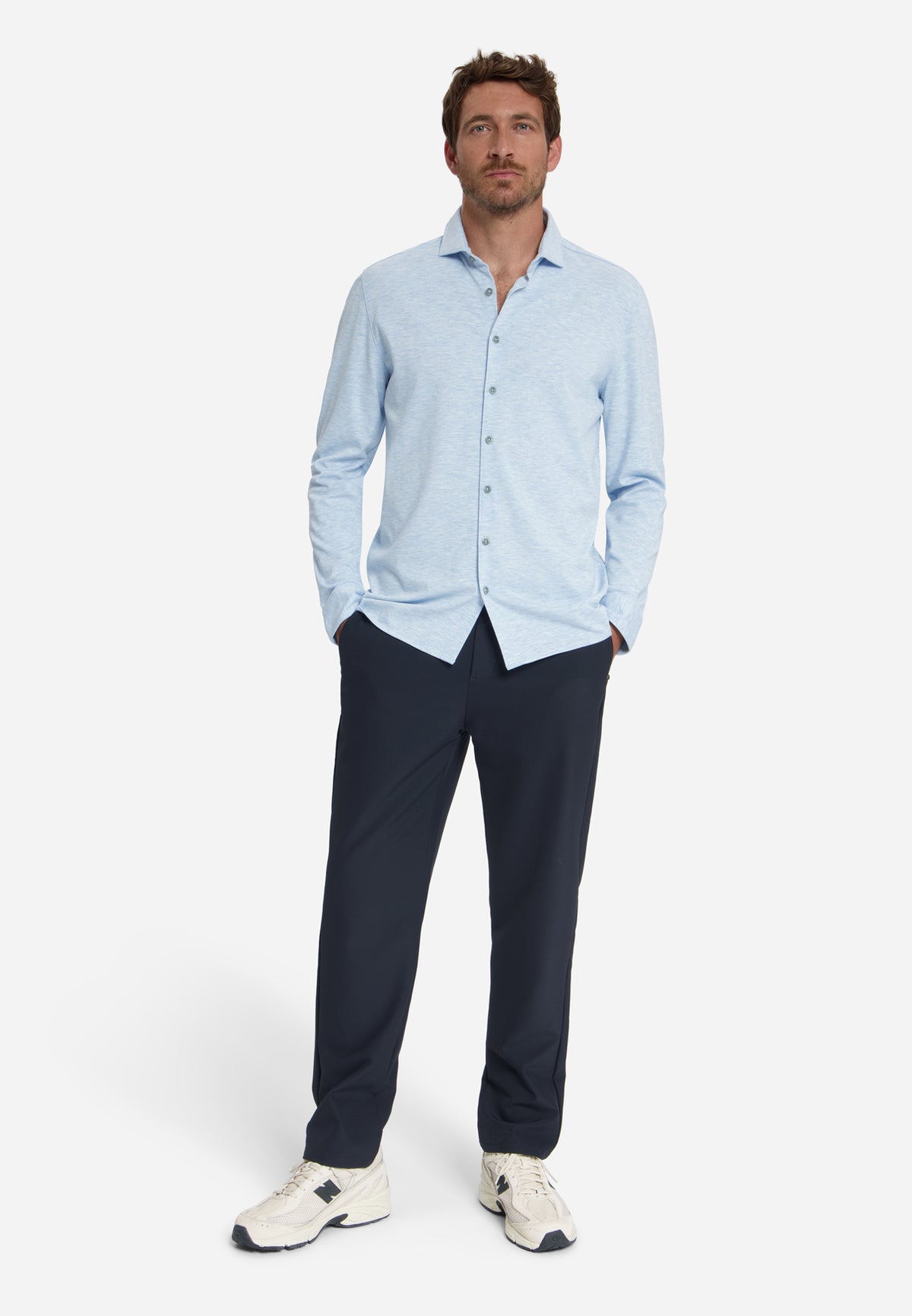 Timeless Basics Jersey Shirt | Dusty Blue